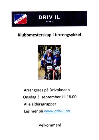 Klubbmesterskap i terrengsykling 3. 9.14